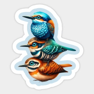 Stacked Bird Sticker